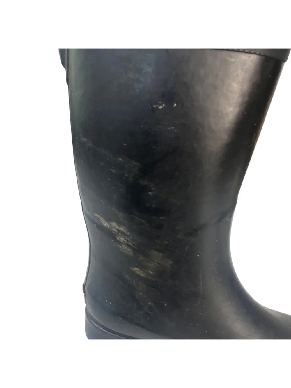 Chooka Womens Rubber Rain Boots Dual Adjustable Straps US Size 9 Black